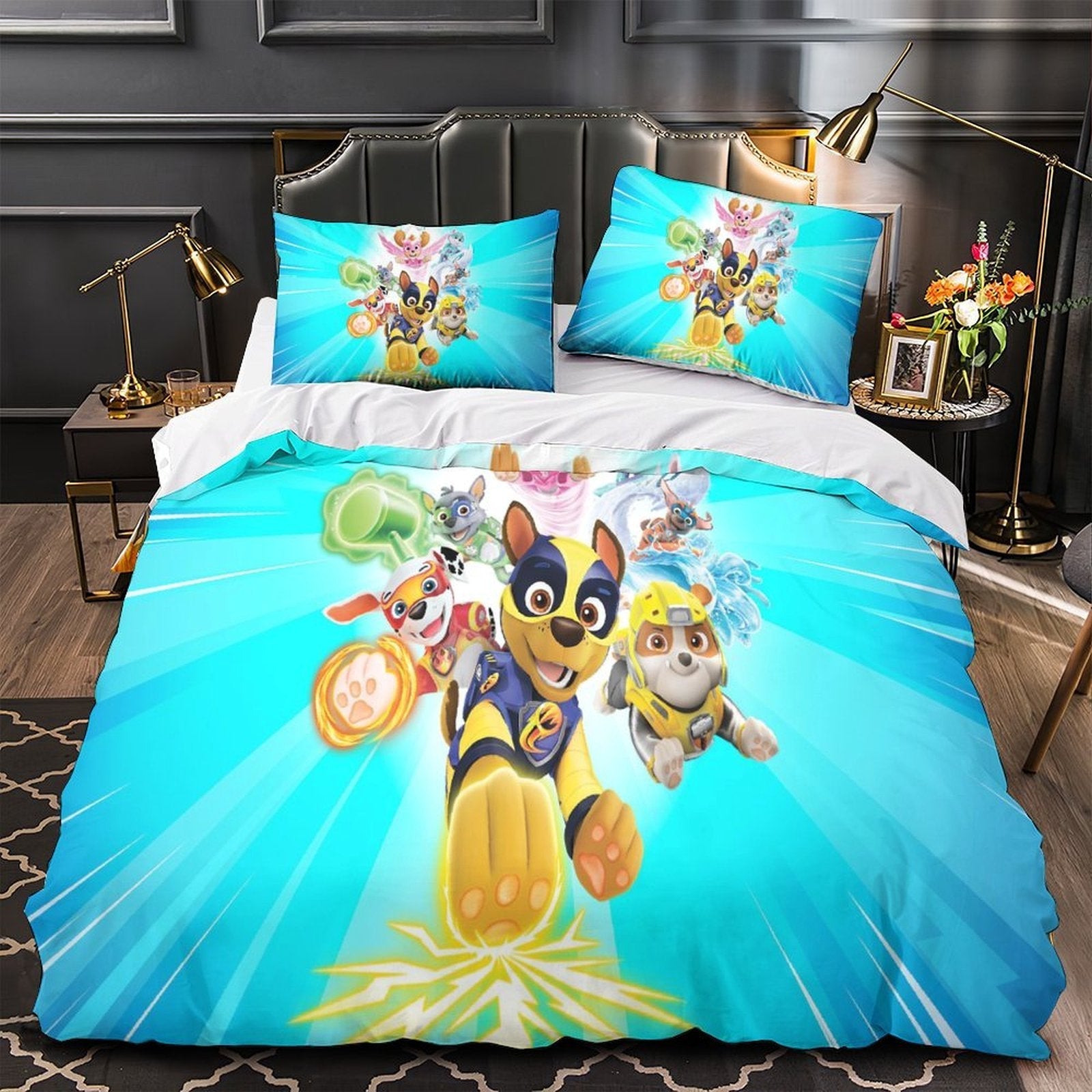 Paw Patrol Mighty Pups Duvet Cover Bedding Set Without Filler