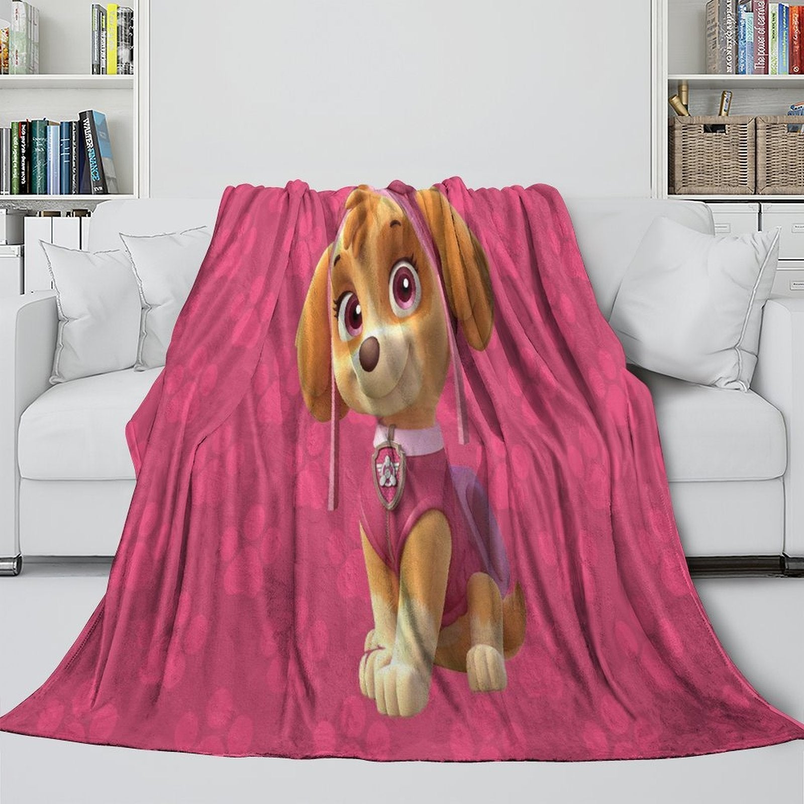 Paw Patrol Skye Blanket Flannel Throw Kids Room Decoration