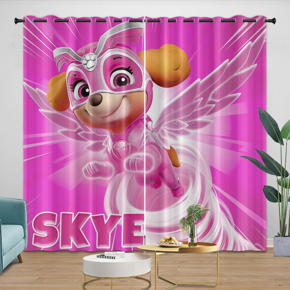 Paw Patrol Skye Curtains Blackout Kids Room Window Drapes
