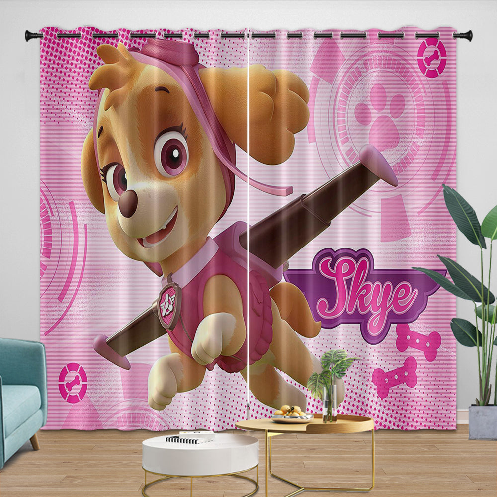 Paw Patrol Skye Curtains Blackout Kids Room Window Drapes