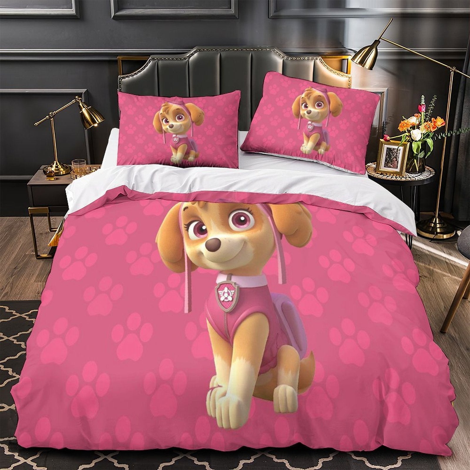 Paw Patrol Skye Duvet Cover Pattern Bedding Set Without Filler