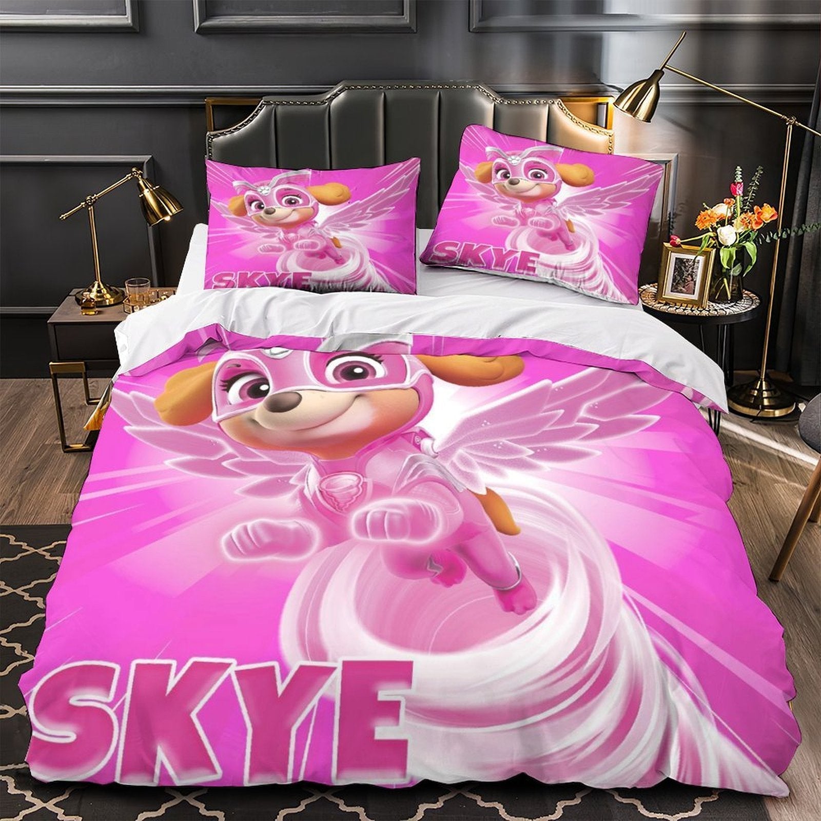Paw Patrol Skye Duvet Cover Pattern Bedding Set Without Filler