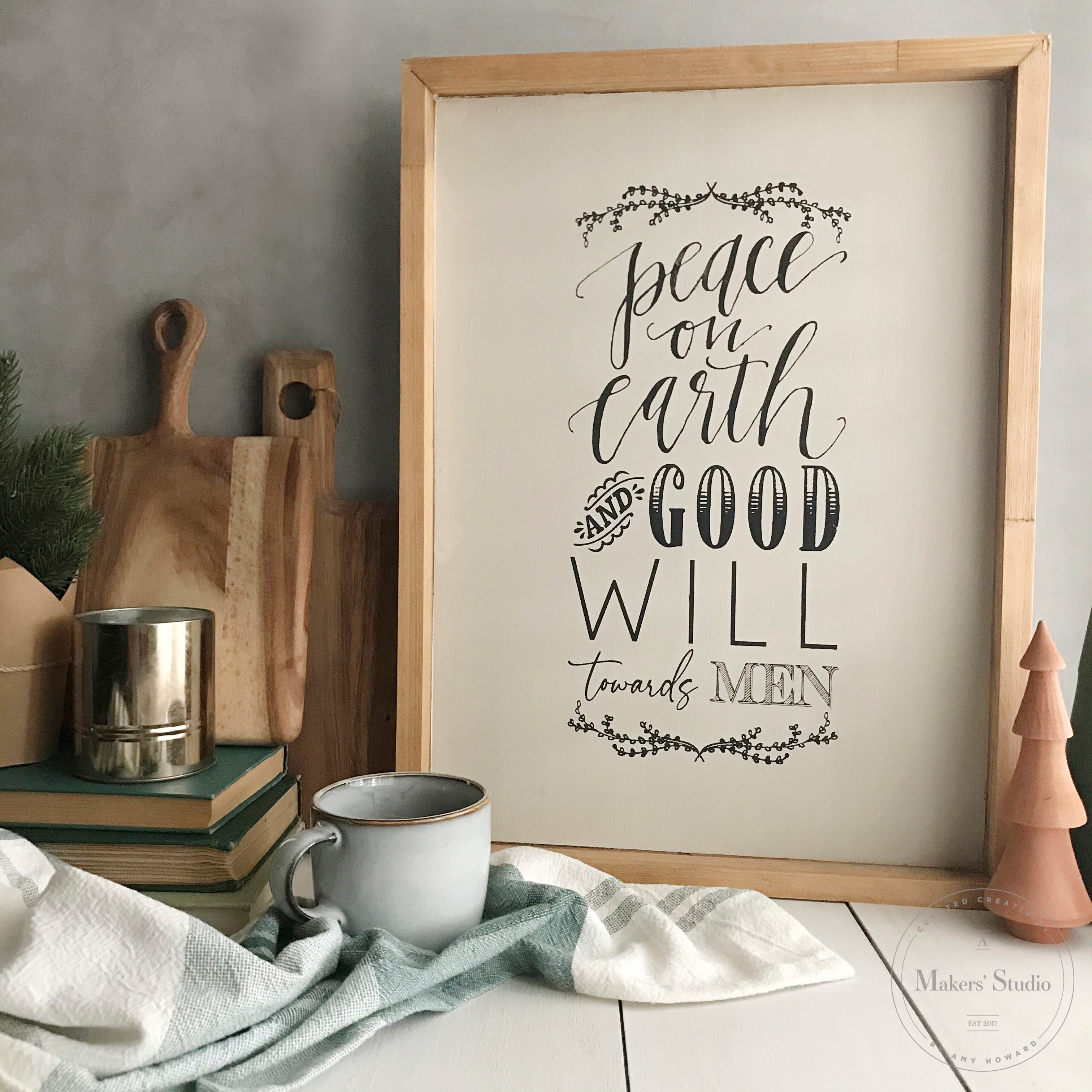 Peace on Earth - Mesh Stencil 12x18