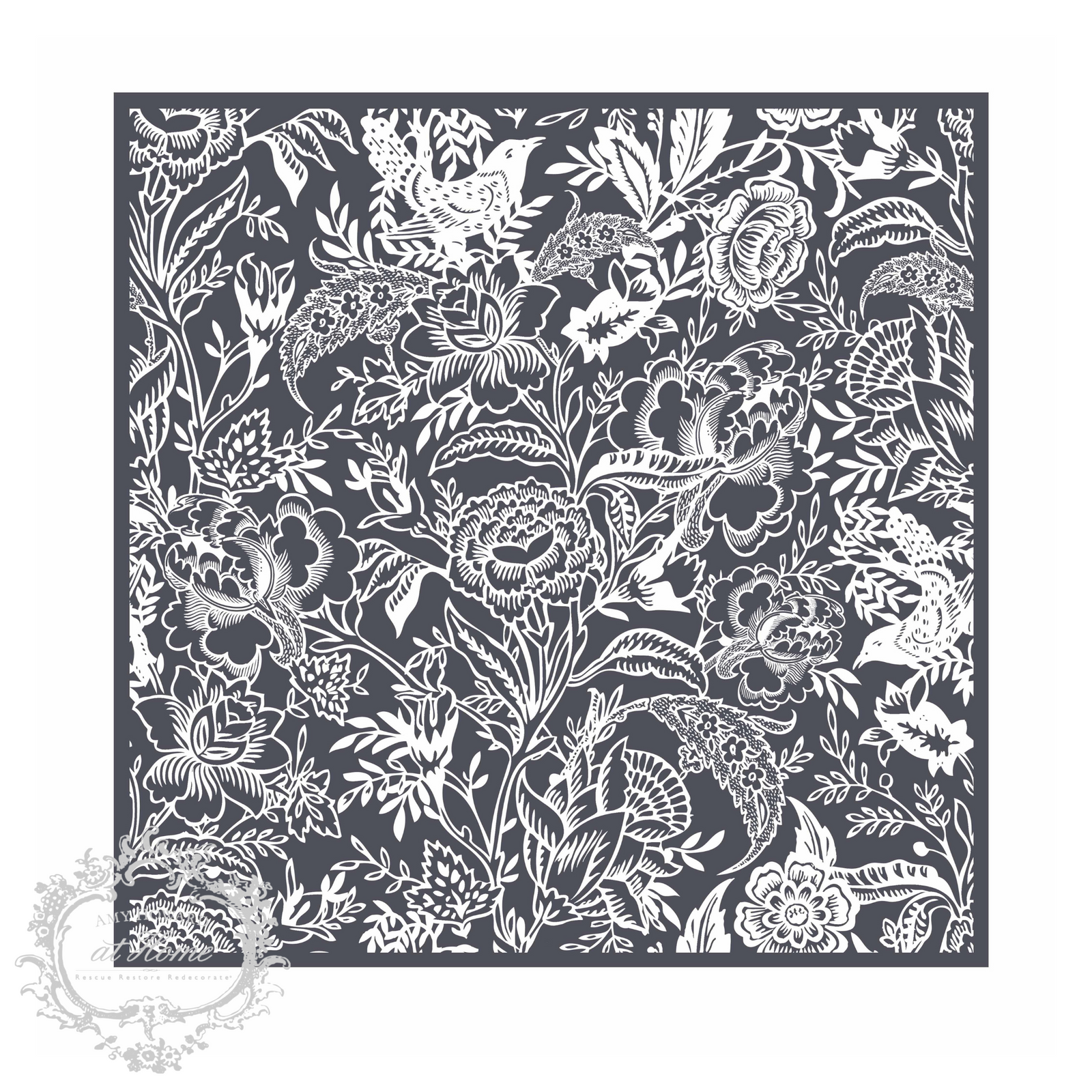 Peony Pattern - Mesh Stencil 12x12