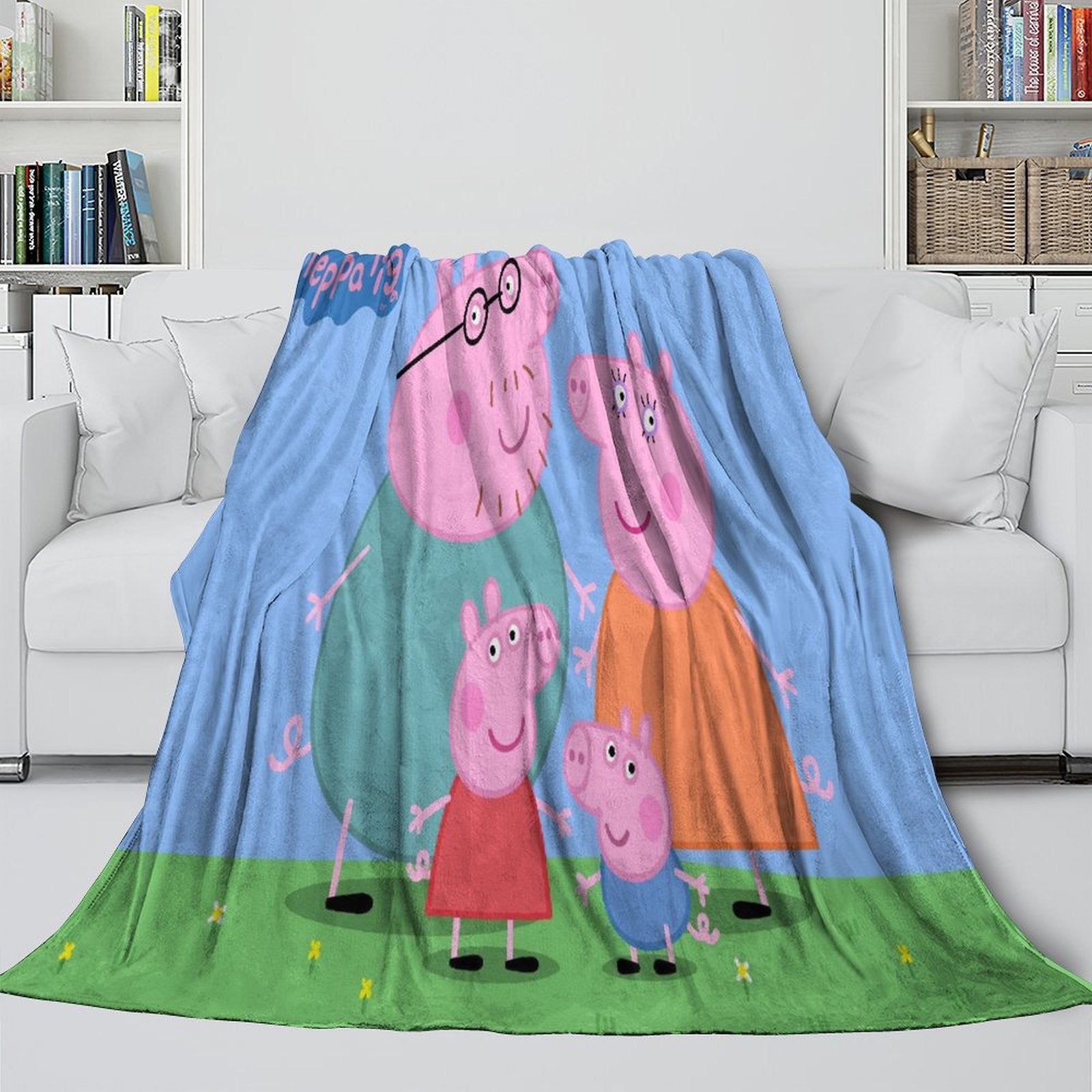 Peppa Pig Blanket Flannel Throw Room Decoration