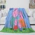 Peppa Pig Blanket Flannel Throw Room Decoration