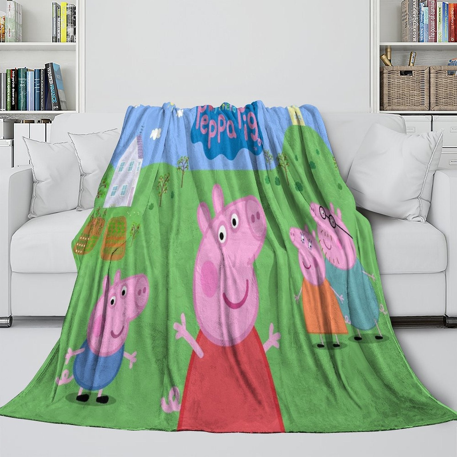 Peppa Pig Blanket Flannel Throw Room Decoration