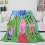 Peppa Pig Blanket Flannel Throw Room Decoration