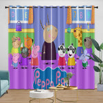 Peppa Pig Curtains Pattern Blackout Window Drapes