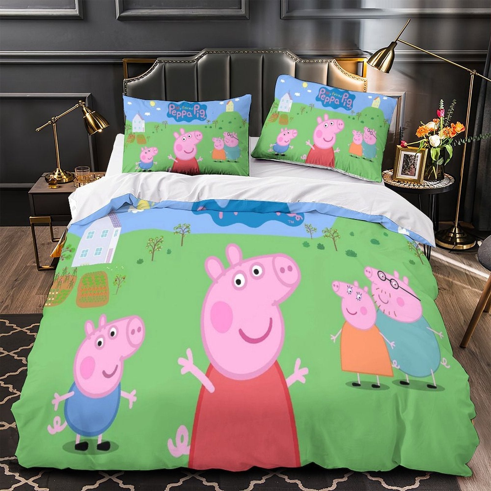 Peppa Pig Duvet Cover Pattern Bedding Set Without Filler
