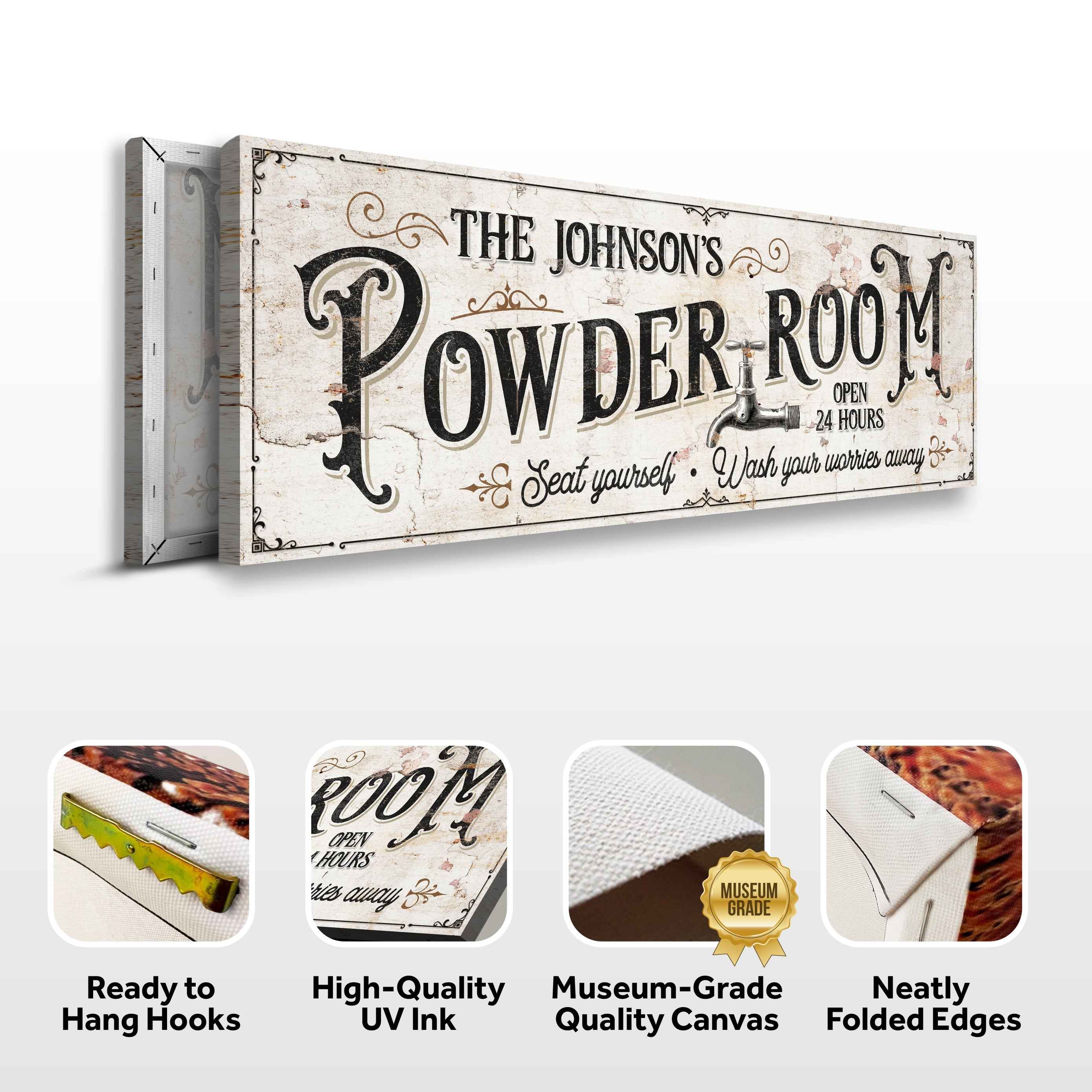 Personalized Powder Room Sign