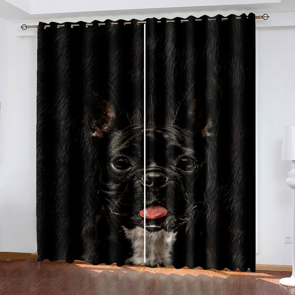 Pet Dogs Curtains Blackout Window Treatments Drapes for Room Decoration