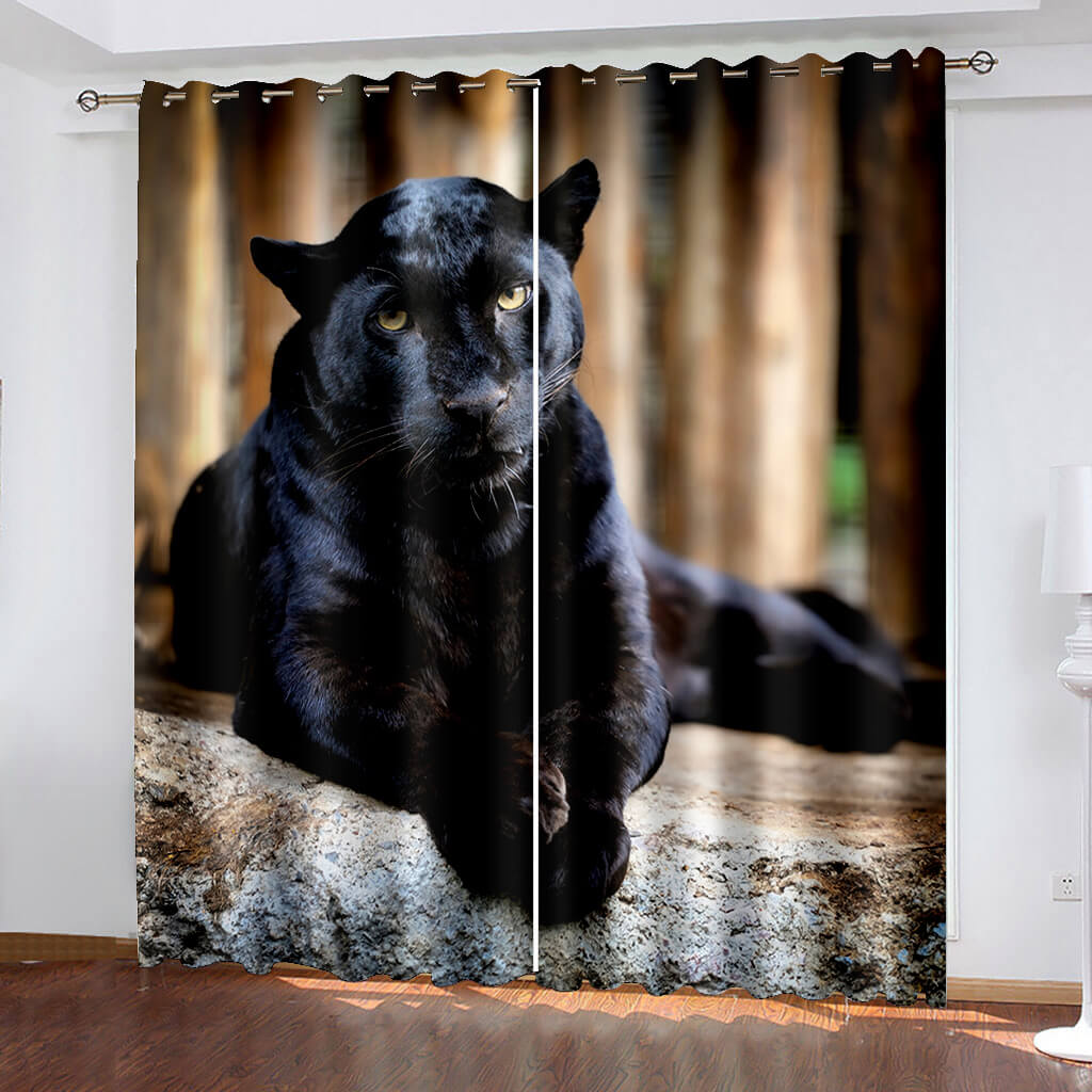 Pet Dogs Curtains Blackout Window Treatments Drapes for Room Decoration