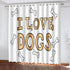 Pet Dogs Curtains Blackout Window Treatments Drapes for Room Decoration
