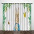 Peter Rabbit Curtains Pattern Blackout Window Drapes