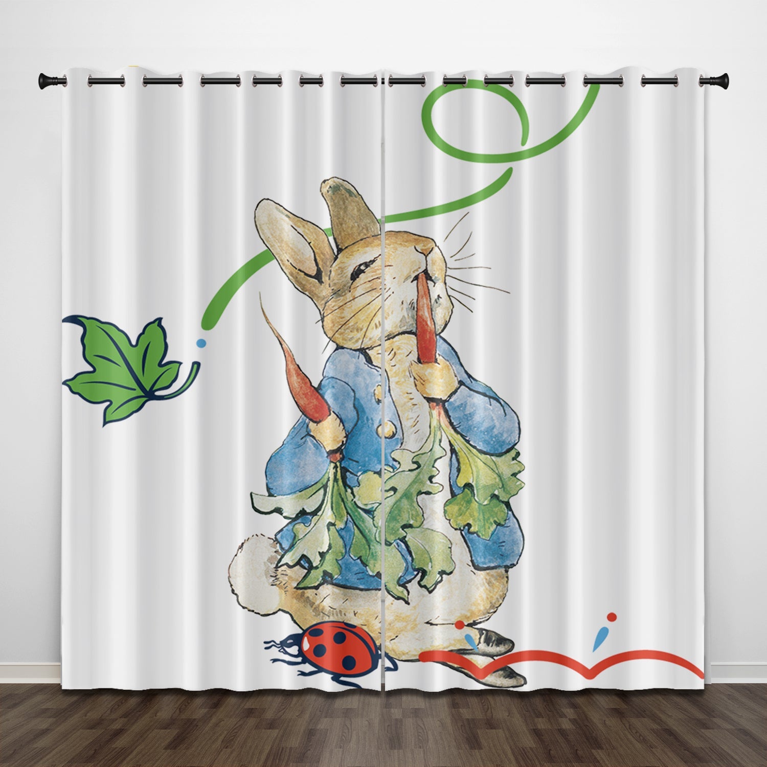 Peter Rabbit Curtains Pattern Blackout Window Drapes