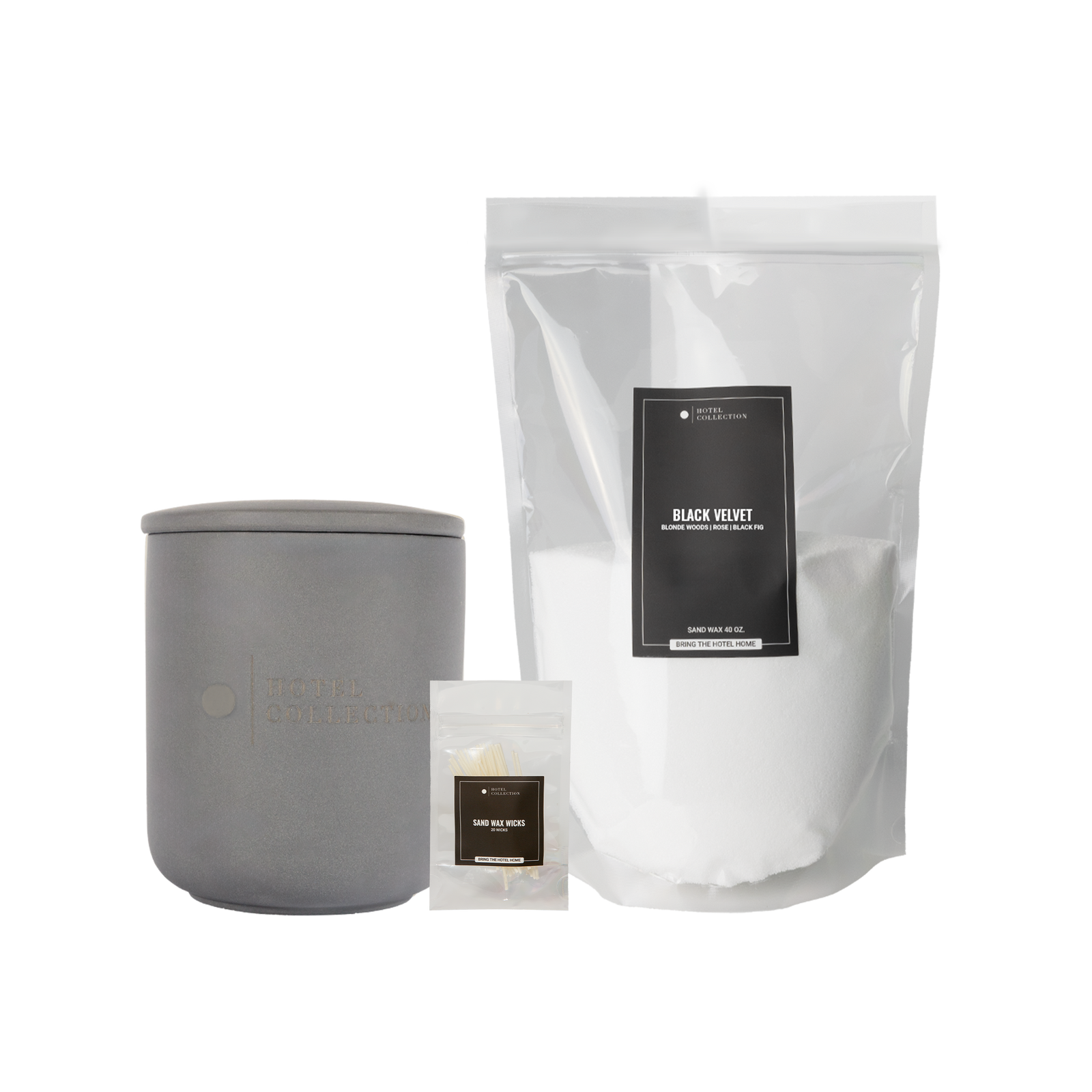 Petite Candle Ceramic Sand Wax Set