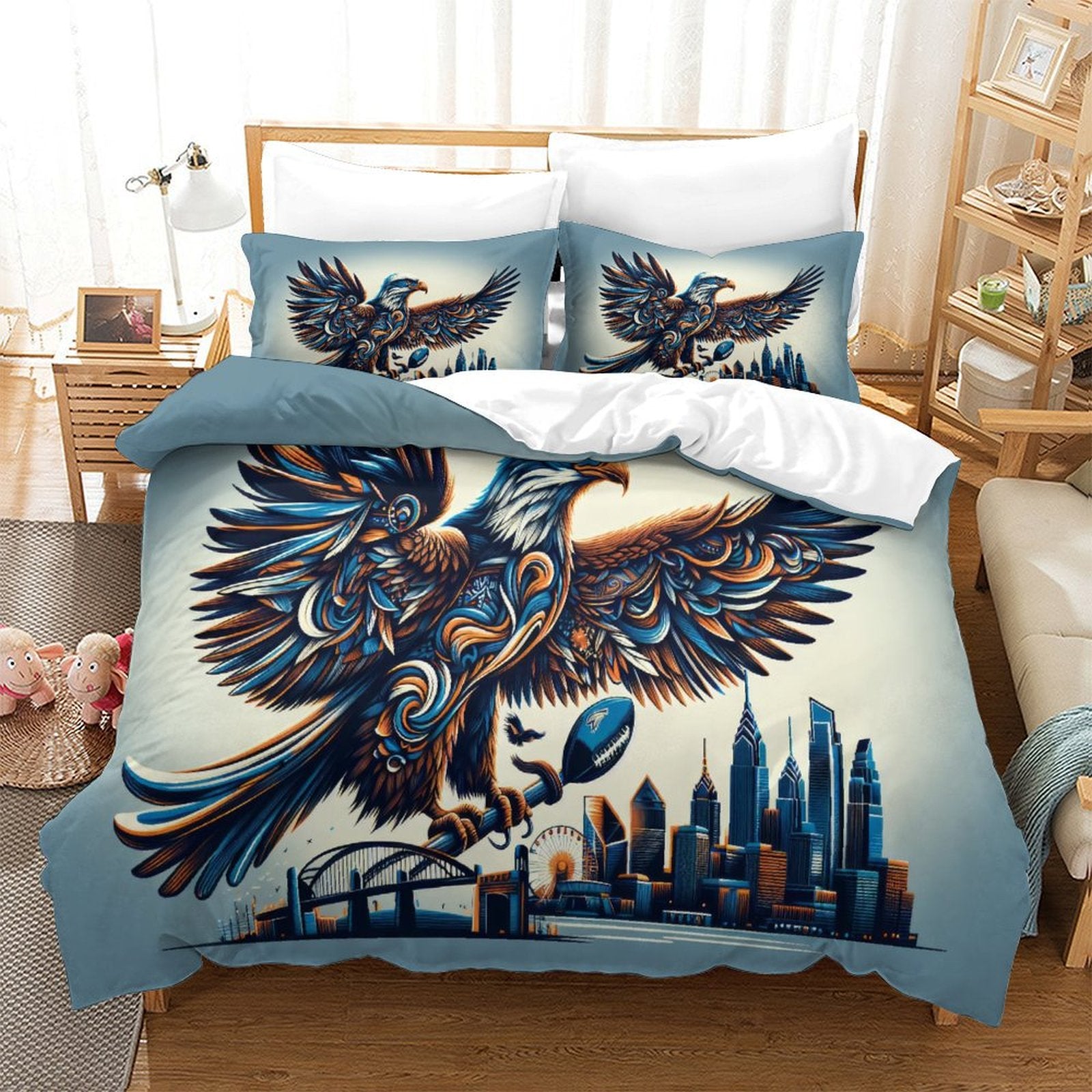 Philadelphia Eagles Duvet Cover Bedding Set