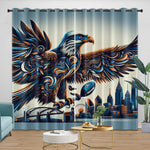 Philadelphia Eagles Curtains Blackout Window Drapes Room Decoration