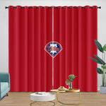 Philadelphia Phillies Curtains Blackout Window Drapes Room Decoration