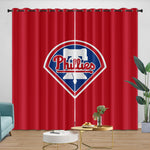 Philadelphia Phillies Curtains Blackout Window Drapes Room Decoration