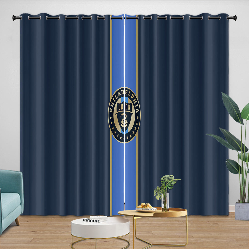 Philadelphia Union Curtains Blackout Window Drapes Room Decoration