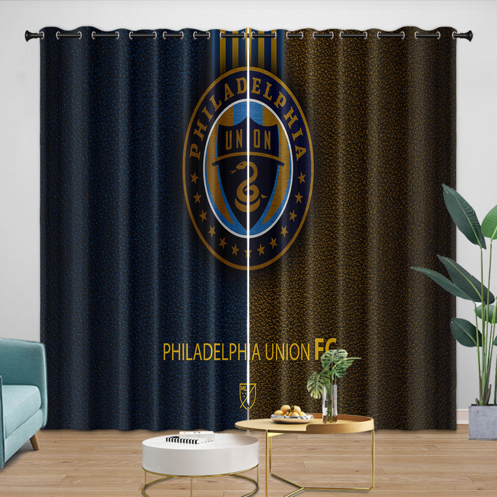 Philadelphia Union Curtains Blackout Window Drapes Room Decoration