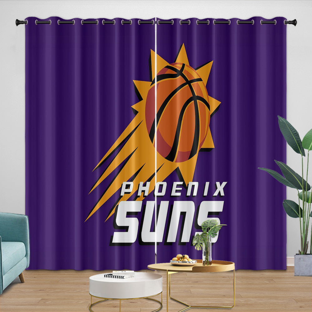 Phoenix Suns Curtains Blackout Window Drapes Room Decoration