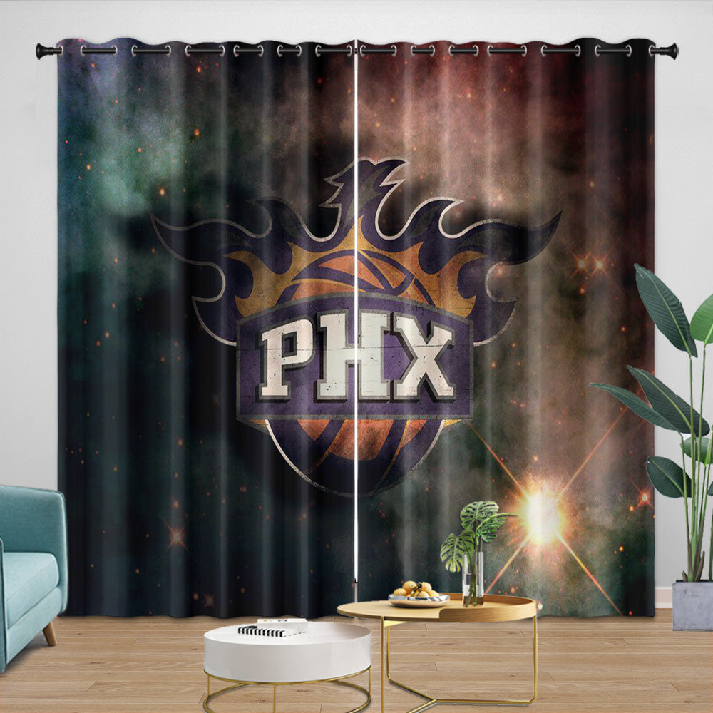 Phoenix Suns Curtains Blackout Window Drapes Room Decoration