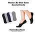 Women's No Show Socks Assorted Colors Bundle 10-13