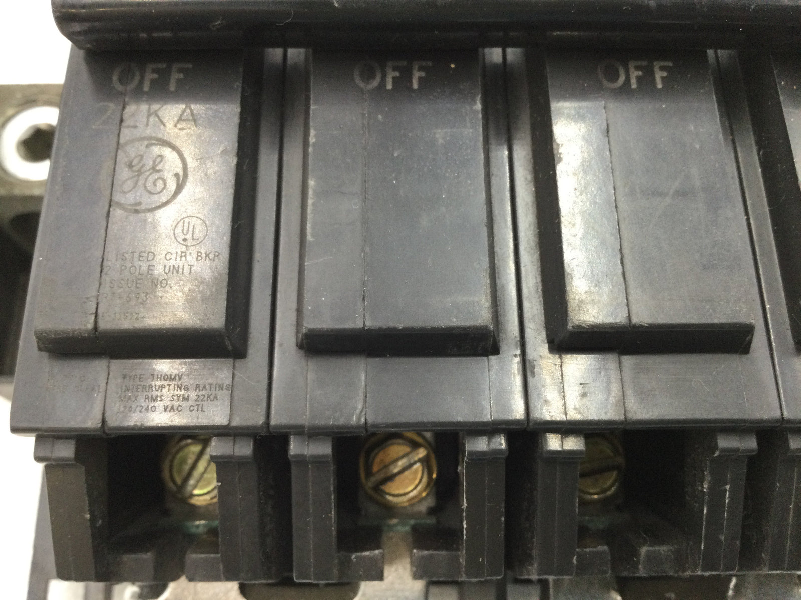 GE General Electric Type THQMV 150 Amp to 225 Amp 4 Pole Circuit Breaker