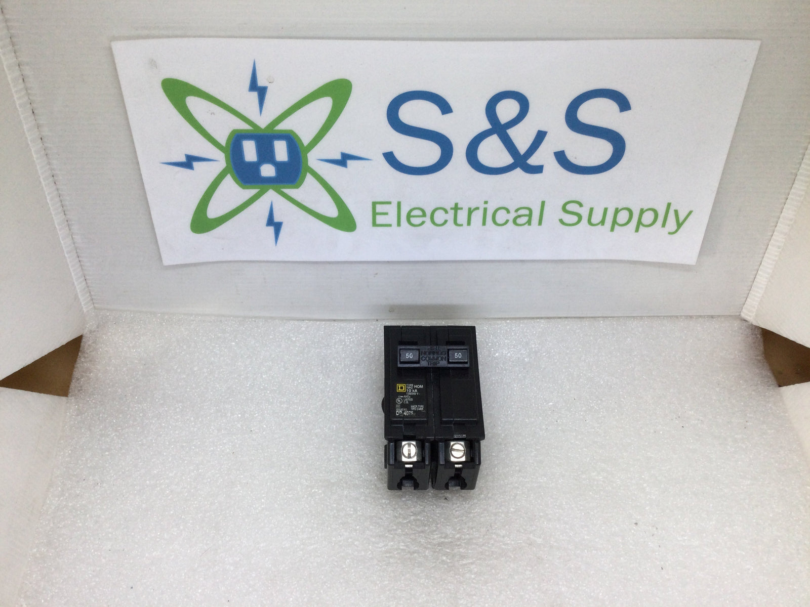 Square D HOM250 50 Amp 2 Pole 120/240V Type HOM Circuit Breaker - Yellow Sticker