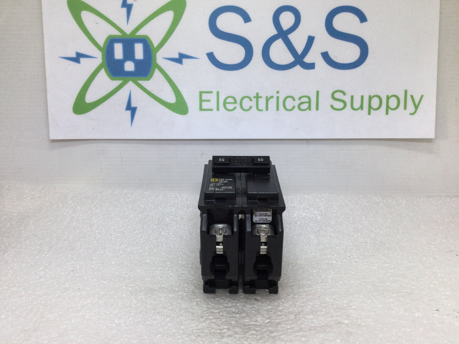 Square D HOM250 50 Amp 2 Pole 120/240V Type HOM Circuit Breaker - Yellow Sticker