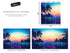 Tropical Night Wallpaper Mural – Miami Sunset Over Resort Pool & Beach. #6915