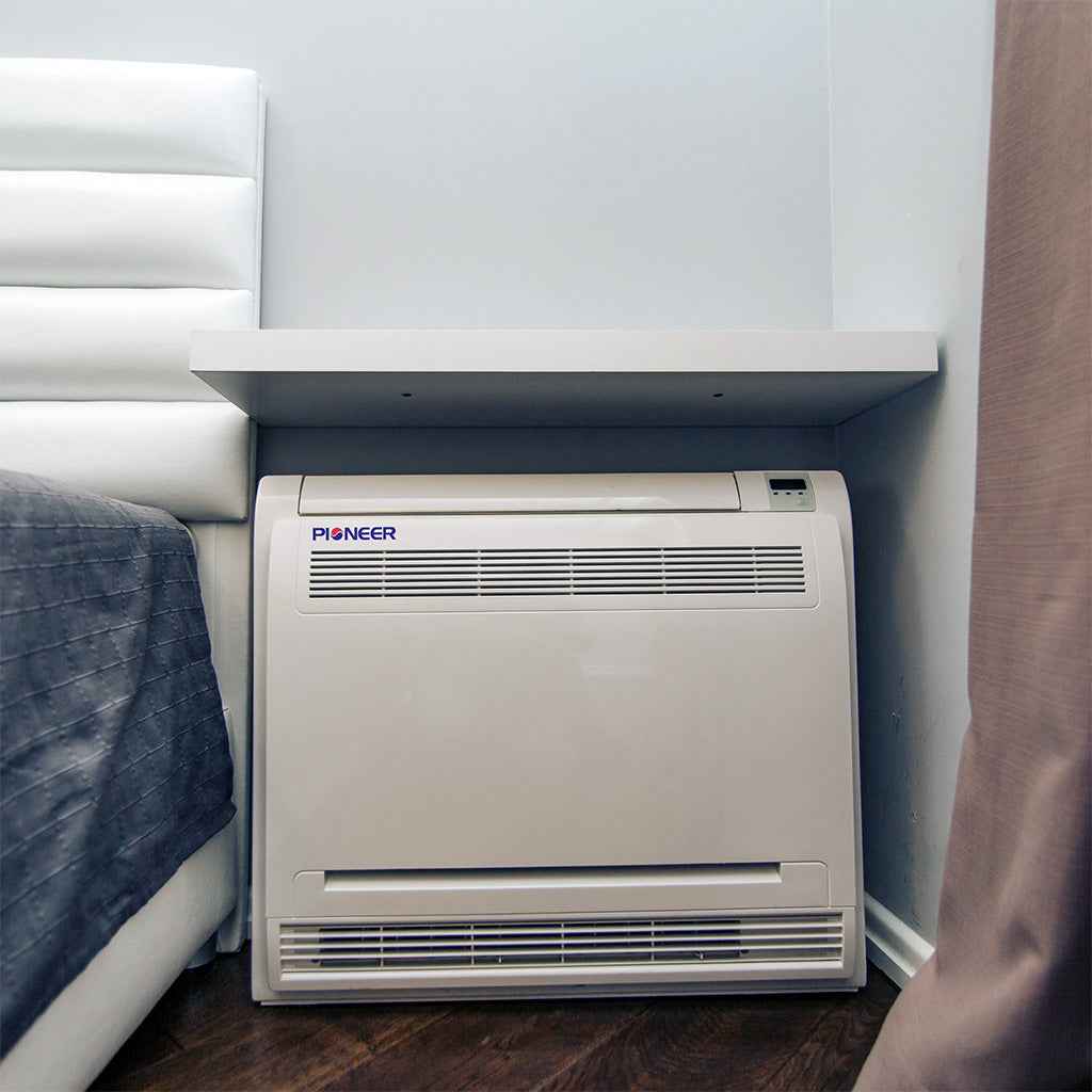 Pioneer® Quantum Ultra™ 12,000 BTU 24.6 SEER2 230V Floor/Low-Wall Mounted Console Ductless Mini-Split Air Conditioner Inverter Heat Pump Full Set