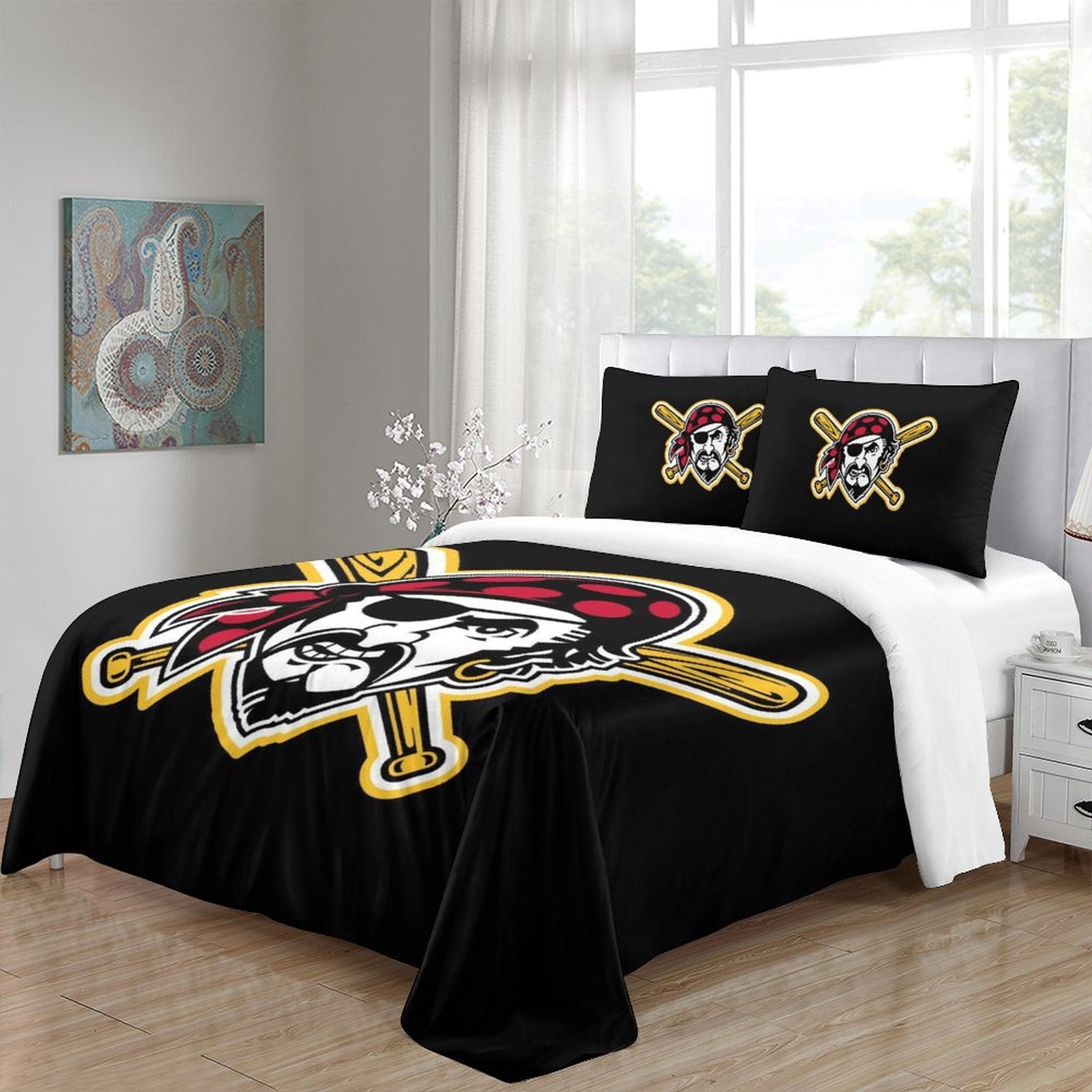 Pittsburgh Pirates Bedding Set Quilt Cover Without Filler