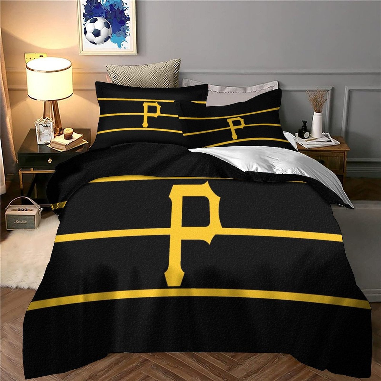Pittsburgh Pirates Bedding Set Quilt Cover Without Filler