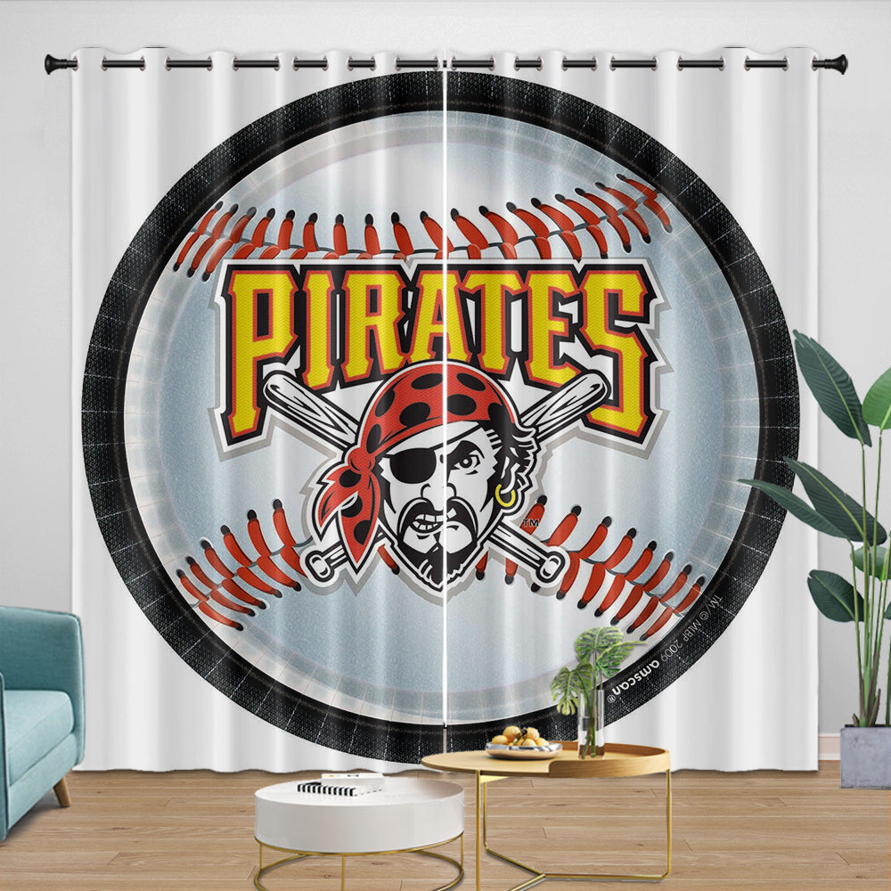 Pittsburgh Pirates Curtains Blackout Window Drapes Room Decoration