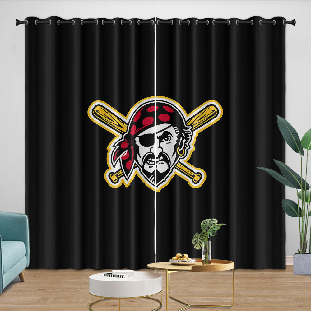 Pittsburgh Pirates Curtains Blackout Window Drapes Room Decoration