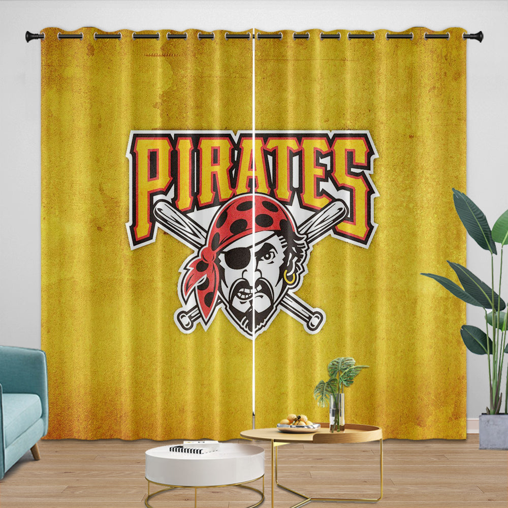 Pittsburgh Pirates Curtains Blackout Window Drapes Room Decoration