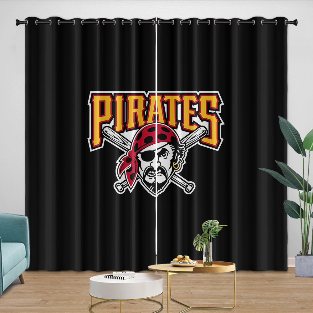 Pittsburgh Pirates Curtains Blackout Window Drapes Room Decoration