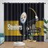 Pittsburgh Steelers Curtains Blackout Window Drapes Room Decoration