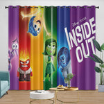 Pixar's Inside Out 2 Curtains Blackout Window Drapes Room Decoration