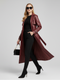 Plus-Size Long Leather-Style Windbreaker For Women, Red Hook, BYMANYC New York.