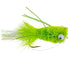 Flashtail Bass Popper 6 Flies Hook Size 6 - Chartreuse Bass Fly Fishing Bug Wide Gape Bass Hooks With Weed Guard