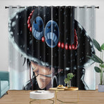 Portgas D. Ace Curtains Blackout Kids Room Window Drapes