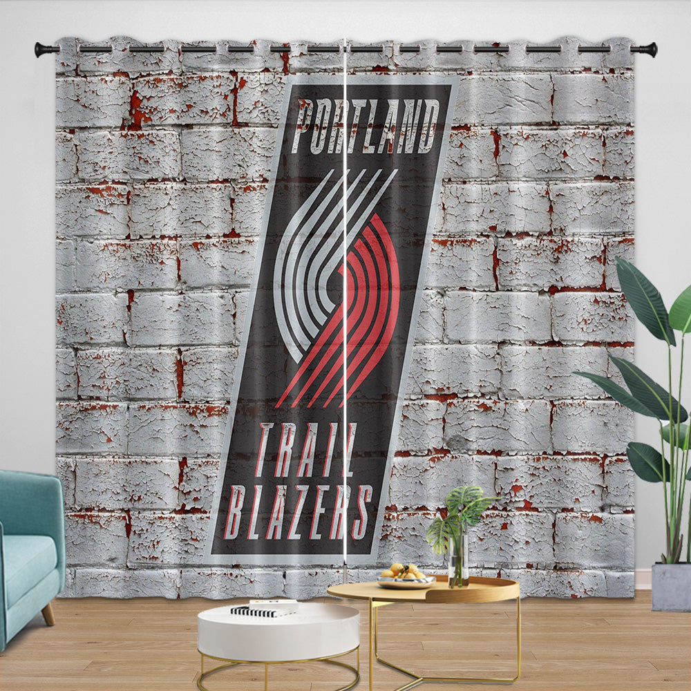 Portland Trail Blazers Curtains Blackout Window Drapes Room Decoration
