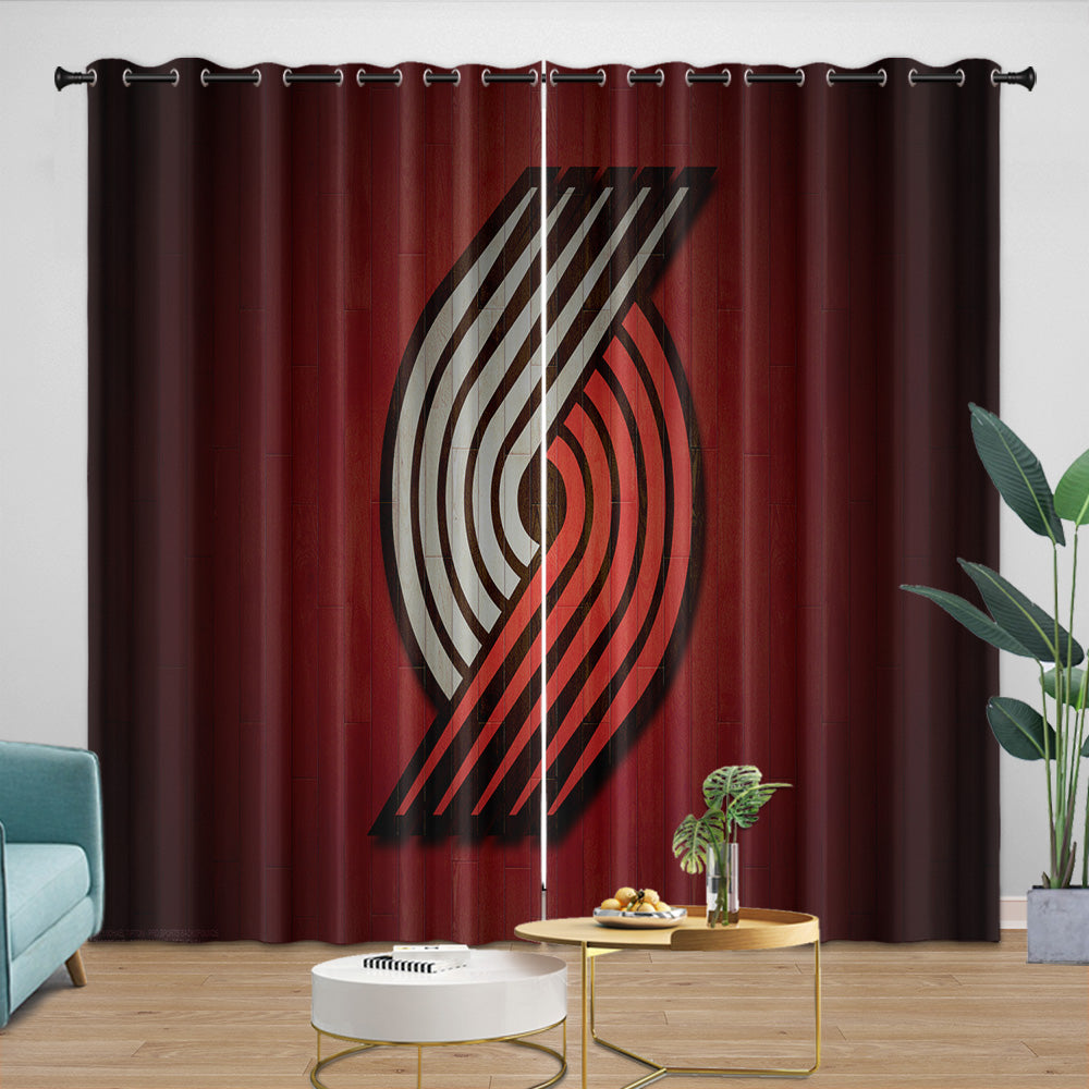 Portland Trail Blazers Curtains Blackout Window Drapes Room Decoration