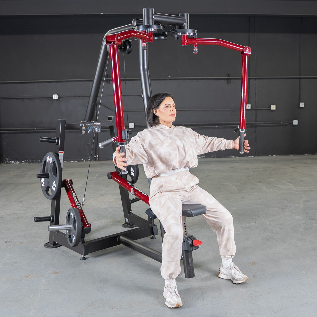 Power Leverage V2 Seated Pec Fly / Rear Delt Combo - Plate Loaded - Weight Storage Included