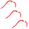 3 Pack San Juan Power Worm Gold Bead Head Red V-Rib - Hook Size 10